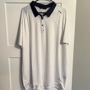 Jinrl White and Black Men's Polo Shirt